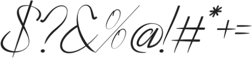 Baffela Nindy Italic otf (400) Font OTHER CHARS