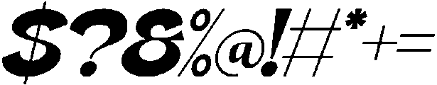 Bafinel Italic otf (400) Font OTHER CHARS