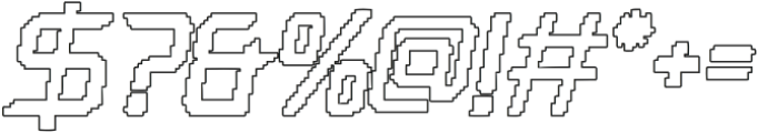 Bafline Pixel Outline otf (400) Font OTHER CHARS