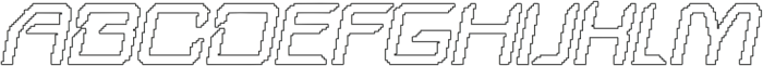 Bafline Pixel Outline otf (400) Font UPPERCASE