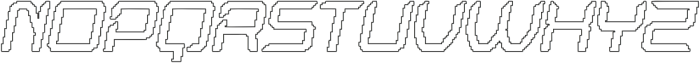 Bafline Pixel Outline otf (400) Font UPPERCASE