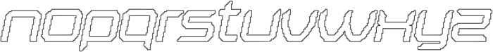 Bafline Pixel Outline otf (400) Font LOWERCASE