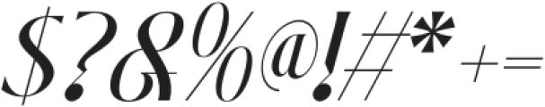Bageki Luxury Italic otf (400) Font OTHER CHARS