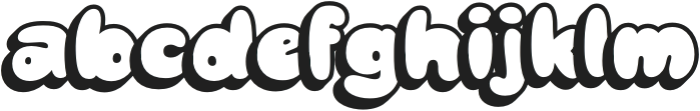 Bages ExtrudeLeft otf (400) Font LOWERCASE