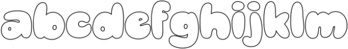 Bages Outline otf (400) Font LOWERCASE