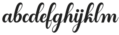 Bageton Regular otf (400) Font LOWERCASE