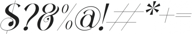 Bagola Italic otf (400) Font OTHER CHARS