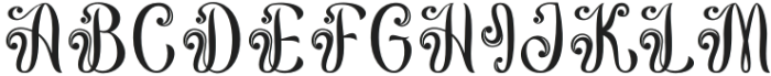 Bagudella Regular otf (400) Font UPPERCASE