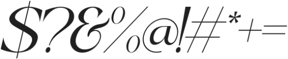 Bahgian Italic otf (400) Font OTHER CHARS