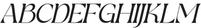 Bahgian Italic otf (400) Font UPPERCASE