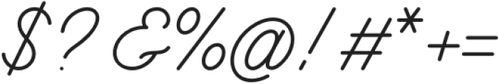 Baistily Italic otf (400) Font OTHER CHARS