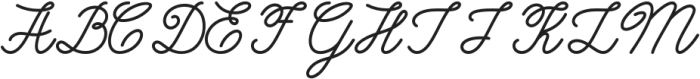 Baistily Italic otf (400) Font UPPERCASE