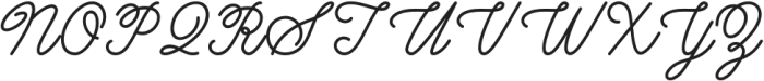 Baistily Italic otf (400) Font UPPERCASE