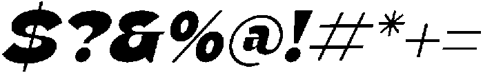 Bakery Cafes Italic otf (400) Font OTHER CHARS