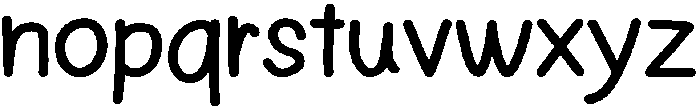 Bakery Regular otf (400) Font LOWERCASE