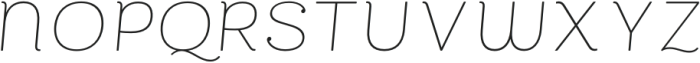 Bakewell Thin Semi-Wide Italic otf (100) Font UPPERCASE