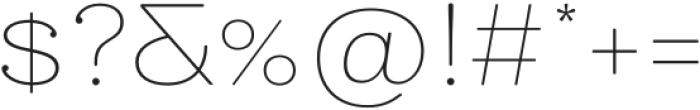 Bakewell Thin Wide otf (100) Font OTHER CHARS