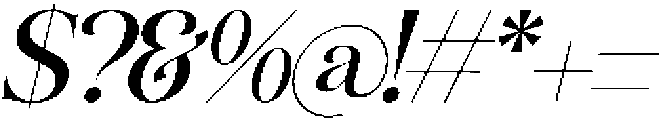 Balance Aesthetic Italic otf (400) Font OTHER CHARS