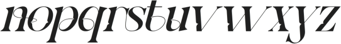 Balanced Qualities Italic otf (400) Font LOWERCASE