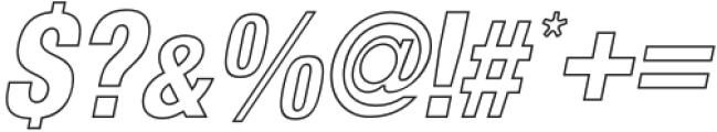 Balbek Outline Oblique otf (400) Font OTHER CHARS