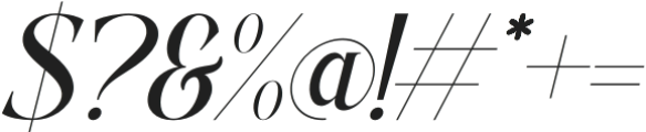 Baldpart Italic otf (400) Font OTHER CHARS