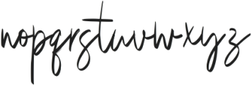 Balemy Signature Regular otf (400) Font LOWERCASE