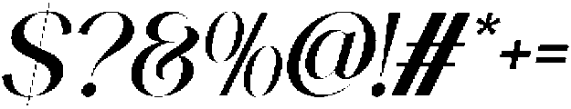 Balenia Italic otf (400) Font OTHER CHARS