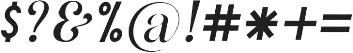 Balgena Italic Italic otf (400) Font OTHER CHARS
