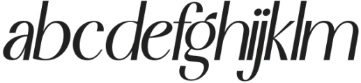 Balgena Italic Italic otf (400) Font LOWERCASE