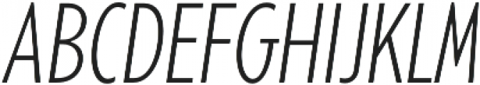 Balgin Extra Light Condensed Italic otf (200) Font UPPERCASE