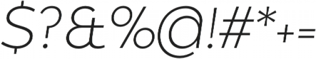 Balgin Extra Light Italic otf (200) Font OTHER CHARS