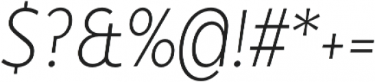 Balgin Extra Light SemiCondensed Italic otf (200) Font OTHER CHARS
