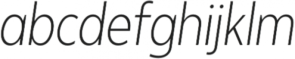 Balgin Extra Light SemiCondensed Italic otf (200) Font LOWERCASE