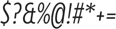 Balgin Light Condensed Italic otf (300) Font OTHER CHARS