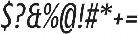 Balgin Regular Condensed Italic otf (400) Font OTHER CHARS