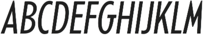Balgin Regular Condensed Italic otf (400) Font UPPERCASE