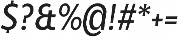 Balgin Regular SemiCondensed Italic otf (400) Font OTHER CHARS