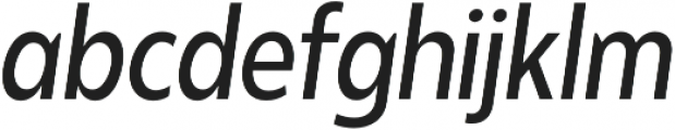 Balgin Regular SemiCondensed Italic otf (400) Font LOWERCASE