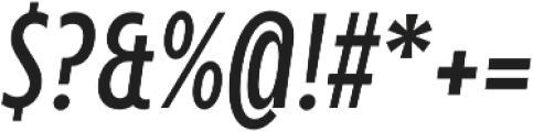 Balgin SemiBold Condensed Italic otf (600) Font OTHER CHARS