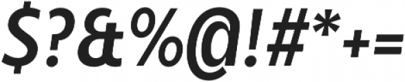 Balgin SemiBold SemiCondensed Italic otf (600) Font OTHER CHARS