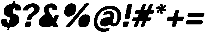 Balium Bold Obl Fill ttf (700) Font OTHER CHARS