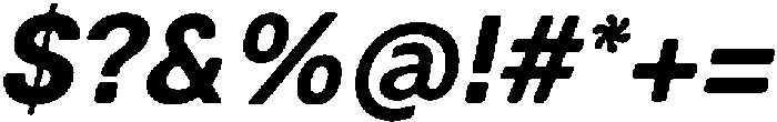 Balium Bold Obl ttf (700) Font OTHER CHARS