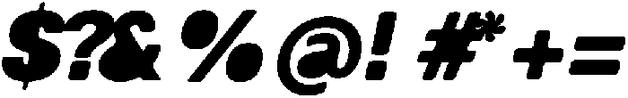 Balium ExtraBold Obl Fill Bad Kerning ttf (700) Font OTHER CHARS