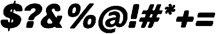 Balium ExtraBold Obl ttf (700) Font OTHER CHARS