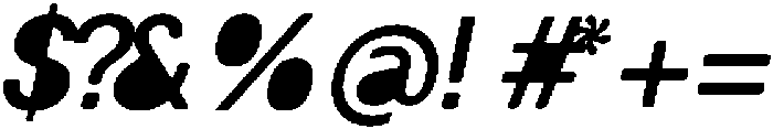 Balium Medium Obl Fill Bad Kerning ttf (500) Font OTHER CHARS