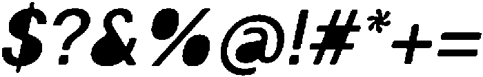 Balium Medium Obl Fill ttf (500) Font OTHER CHARS
