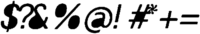 Balium Roman Obl Fill Bad Kerning ttf (400) Font OTHER CHARS