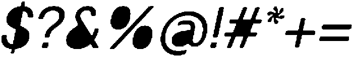 Balium Roman Obl Fill ttf (400) Font OTHER CHARS