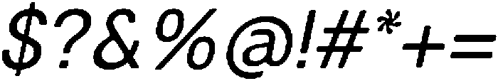 Balium Roman Obl ttf (400) Font OTHER CHARS