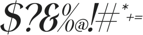 Balkez Italic otf (400) Font OTHER CHARS